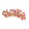 Fashion Purple-Red Peacock Full Crystal Rhinestone Girls Hairpin Hair Clip A