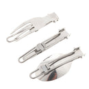 3pcs Foldable Cutlery Set Spoon Fork For Camping Picnic BBQ Portable Travelling