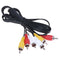 1.5m 3 RCA Composite Male to Male Audio Video AV Cable for DVD TV -Q