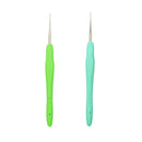 2pcs Crochet Hooks - Soft Grip Handle - Sewing Knitting Tools - 0.5mm 0.75mm