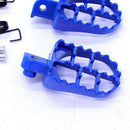 Blue Motorcycle Foot Pegs Rests Pedal Replacement for Yamaha PW50 PW80 Pit Bike