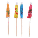 50x Tropical Drink Umbrellas Paper Cocktail Party Parasol Food Dessert Stick