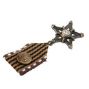 Steampunk Star Pendant Brooch Pin Medal Brooch Pin Metal Collar Tips for Men