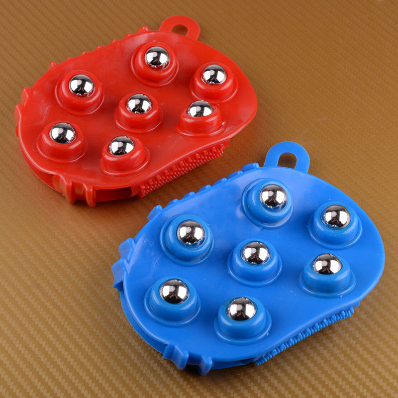 Roller Ball Body Massage Glove Anti-Cellulite Muscle Pain Relief Relax Massager