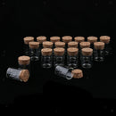 20Pcs 10ml Mini Empty Clear Glass Bottle Vials with Cork Stopper for Storage