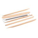6pcs New Wooden Cutter Pottery Clay Molding Sculpture Shaping Cutter Tools