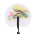 New Paper Hand Fan Plastic Handles Folding Wedding Party Favor DecorationZFCA