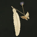 Retro Butterfly Metal Bookmark Stationery Movie Book Mark Kids Gift Golden F