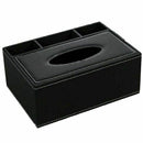 Leather Tissue Box Remote Control Holder Multifunctional Desktop Organizer  X3C7