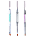 Poly Gel Nail Brush Dual-Ended Poly Acrylic UV Gel Extension Builder Blue