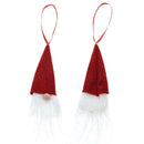 5pcs Xmas Tree Hanging Ornaments Christmas Wreathe Santa Pendants (Red)