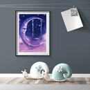5D DIY Full Drill Diamond Painting Moon Embroidery Mosaic Kit Bedroom Decor