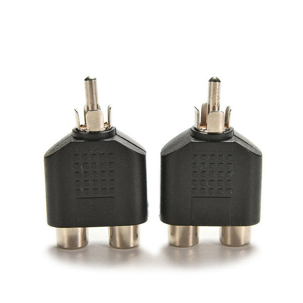 4x RCA Y Splitter Audio-Video Plug Converter Male to 2 Female Cable Adapte NT3C