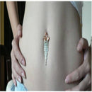 Hot New Crystal Tassel Dangle Navel Belly Button Ring Bar Body Piercing Jewelry