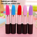 5PC Multi-Color Lipstick Shape Ballpoint Pen Blue Ink Ballpen Stationery AU