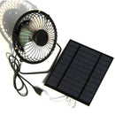 2.5W 5V Solar Powered Panel Iron Fan For Home Office Outdoor Traveling Fish