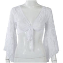 Sexy Belly Dance Dancing Lace Blouse Top Bra Dancewear Costumes White
