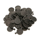 100pcs 25mm Round Base Setting Tray Pendant, Necklace Charms, Cabochon Comeo