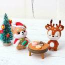 Poked Bag Christmas Elk Craft Set Felt Material Wool Package Box Needle 5671