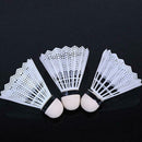 12Pcs White Goose Feather Badminton Sport Durable Training Ball NylonÃ‚Â Badminton