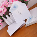 Pack of 50 Wedding Christening Peacock Feather Thank You Cards Envelopes