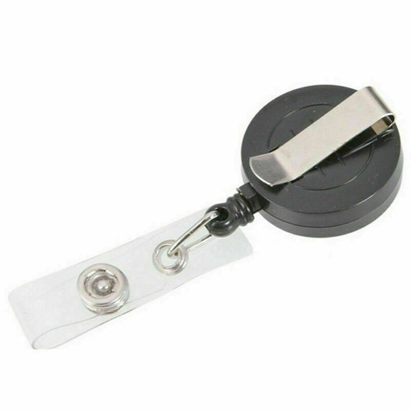 1* Retractable Recoil ID Badge Lanyard Name Tag Key Clip Card Holder Belt 2 M2V0
