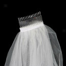 2 Layer Elbow Length Wedding Veil Bridal Veil With Comb Wedding Decor 32"