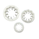 3Pcs/Set Carnation Flower Mold Fondant Sugarcraft Paste Tools Mold Decor V5Z8
