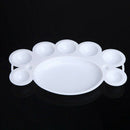 1pcs Plastic Nail Art Palette Dish Beauty Tool White M1A5