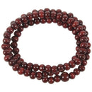 Stretch Strap 6mm Dia Beads Sandalwood Buddhist Prayer Necklace Red