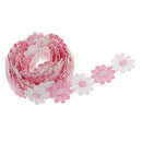 25mm Mixed Daisy DIY Appligue,Trimmings,Wedding Lace Ribbon 6 Yards