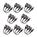 8 X Pair TRANSMITTERS BNC UTP VIDEO BALUN FOR CAMERA