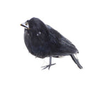 1pc Realistic Looking Halloween Decoration Birds Black Feathered Crows Hall C8F7