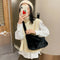 Animal Pattern Shoulder Underarm Bag Women Plush Top-handle Handbag (5)