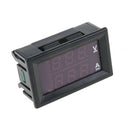 Blue Red LED Amp Dual Digital Volt Meter Gauge + DC 100V 10A Voltmeter Ammeter