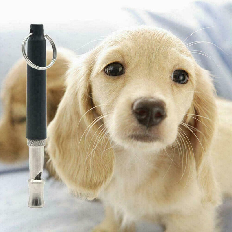 Pets Dog Training Obedience Whistle UltraSonic Flute Sound Black Pitch Trai C6Z8