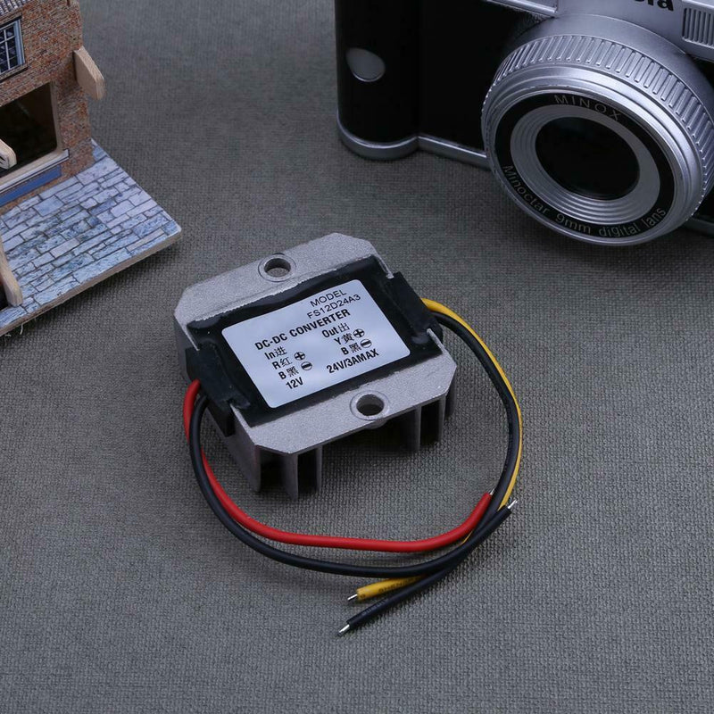 DC-DC 12V to 24V 3A 72W Car Booster Module Power Converter Waterproof A