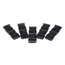 10x 50mm plastic side quick release buckles for webbing bag strap clips black&S