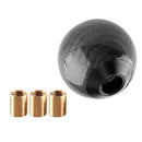 Carbon Fiber Shift Knob Gear Shifter Knobs Round Ball Stick Shifter, Black