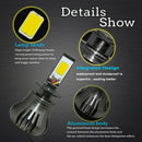 1x H3 Car Led Bulb 3000k 4800lm Dc12v-24v Yellow Fog Light