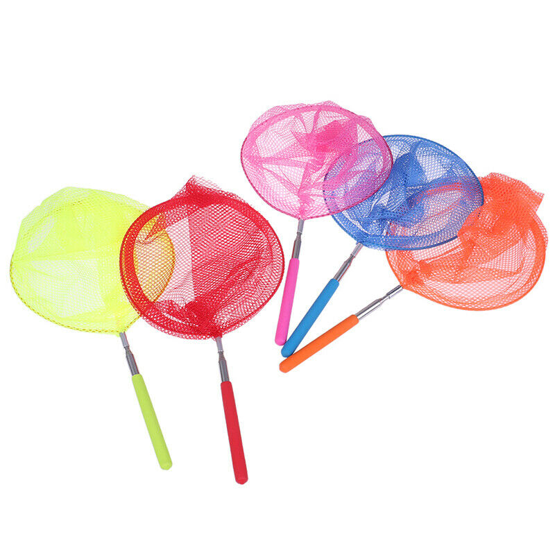 1pc Kids Telescopic Butterfly Net Extendable 34 Inches Colorful Fishing ToME