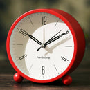 Silent Alarm Clock Kids Students Bedroom Bedsides Analogue Alarm Clock Red