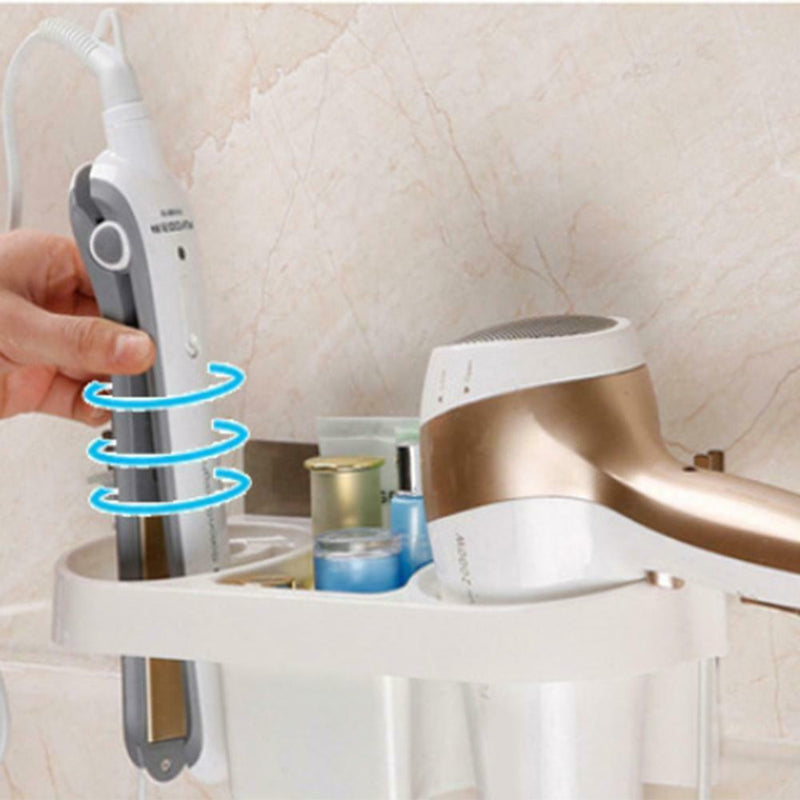 Hair Dryer Holder Rack Salon Styling Storage Straighteners Organizer Bathroom