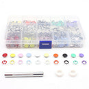 200Set Sewing Rompers Craft Buckle Snap Copper Solid Hollow Button 10 Colors