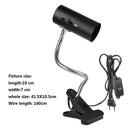 E27 Heating Reptile Lamp Holder Clip-on Bulb with Cover Pet Light (Black)