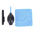 3in1 Lens Cleaner Set DSLR VCR Camera Pen Brush Dust Blower Cleaning Cloth Kit U