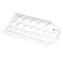 Template Ruler Measuring Circle Plastic Round Drawing Drafting Supplies Tool FT
