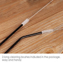 Set Of 8 Stainless Steel Metal Straws 8.5Inch Reusable Drinking Straws For