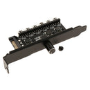 6 Channels 4 Pin PCI Cooler Cooling Fan Speed Controller for PC Desktop Computer