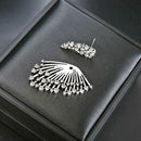 Novelty Glitter Earrings Women Rhinestone Geometric Ear Stud Jewelry Gift